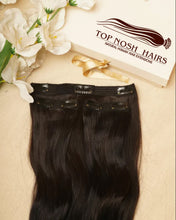Load image into Gallery viewer, Natural Human Hair Clip in Extension Three Set Volumizer (Straight Texture) 100g
