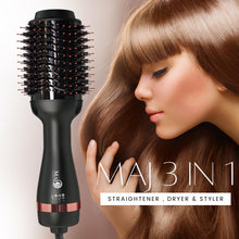Load image into Gallery viewer, MAJ 3 in 1 Volumizer Brush 1500W IONIC Technology ceramic straightening brush