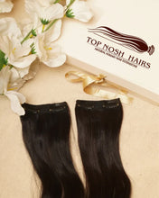 Load image into Gallery viewer, Natural Human Hair Clip in Extension Three Set Volumizer (Straight Texture) 100g