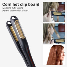 Load image into Gallery viewer, Ion Automatic Crimping Hair Iron Tourmaline Ceramic Rippled Barrels, Auto Rotating