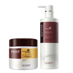 Karseell Shampoo  and Hair Mask Set Deep Treatment Collagen Keratin Sulfate Free for Dry or Damaged Hair 2PCS