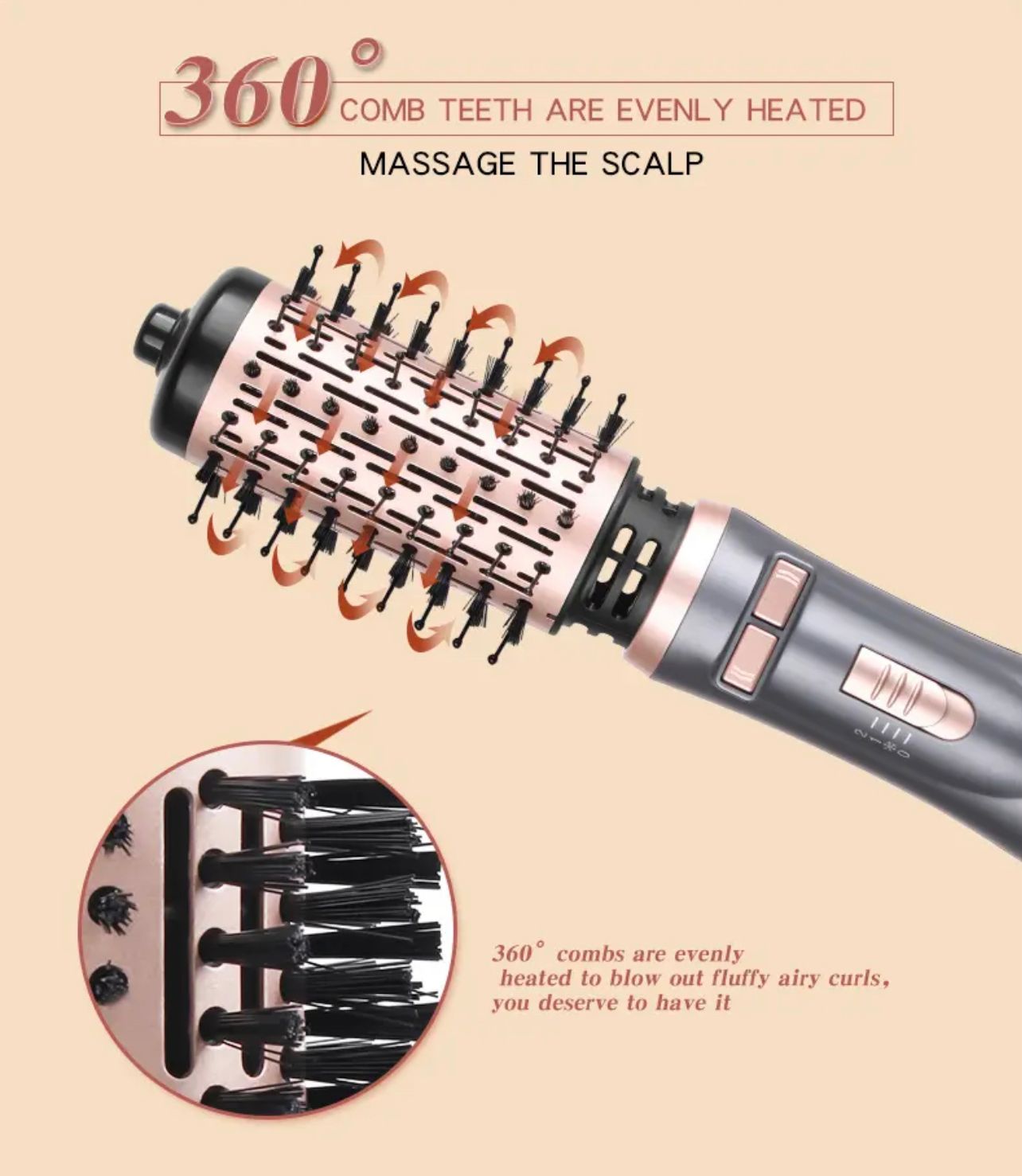 Enzo Auto Rotating Hair Brush 1500W