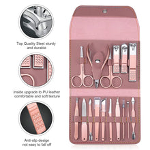 Load image into Gallery viewer, 16 pcs Stainless Steel Grooming Kit Manicure Pedicure Instruments
