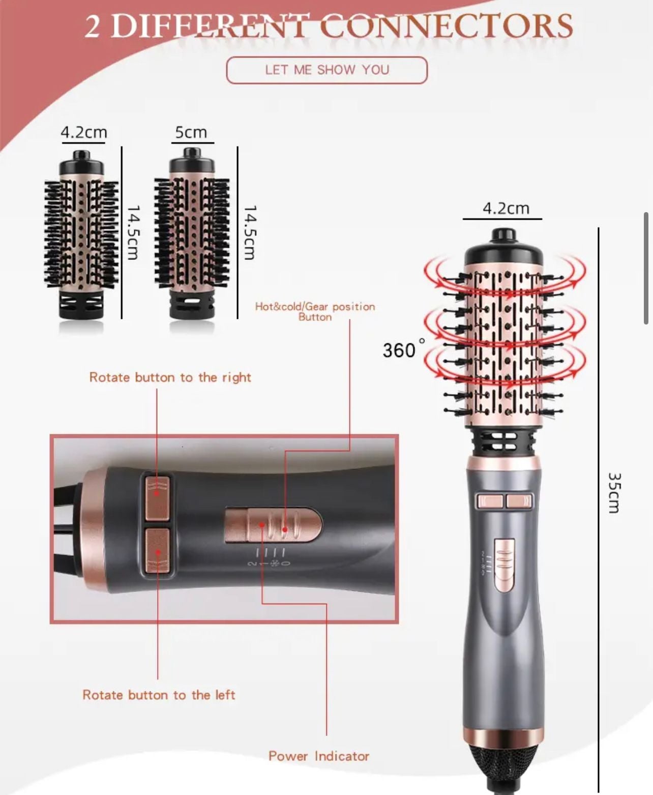 Enzo Auto Rotating Hair Brush 1500W