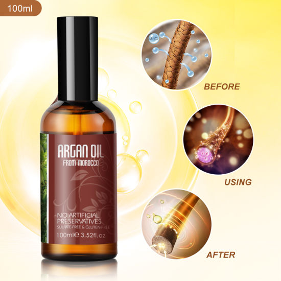 Organic Moroccan Argan Oil serum for hair care 100ml