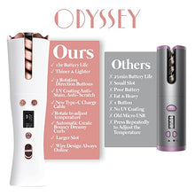 Load image into Gallery viewer, Odyssey Cordless Hair Curler, Portable Automatic Curling Iron
