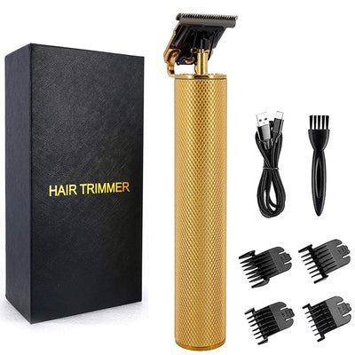 2020 New Cordless Zero Gapped Trimmer Hair Clipper, All Gold Hair Trimmers for Men 0mm Baldheaded Hair Clipper
