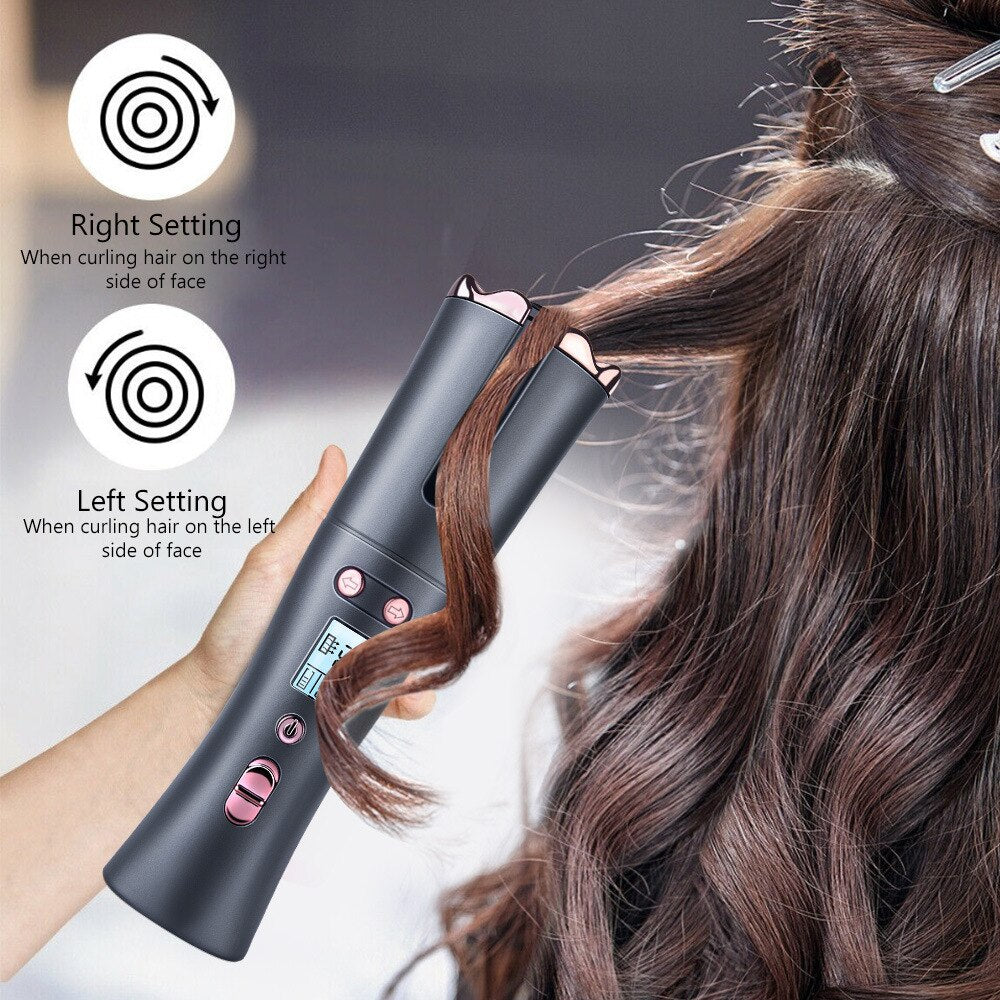 Odyssey Cordless Hair Curler, Portable Automatic Curling Iron