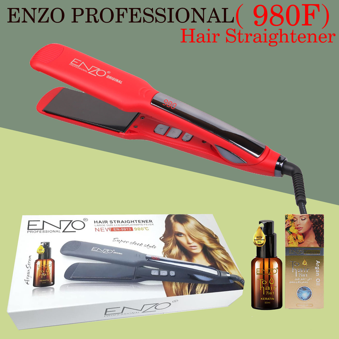 Enzo Professional Hair Straightener (980F )