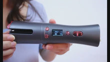 Load and play video in Gallery viewer, Odyssey Cordless Hair Curler, Portable Automatic Curling Iron
