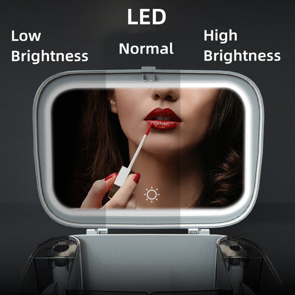 Beauty Makeup Storage Box with led light mirror