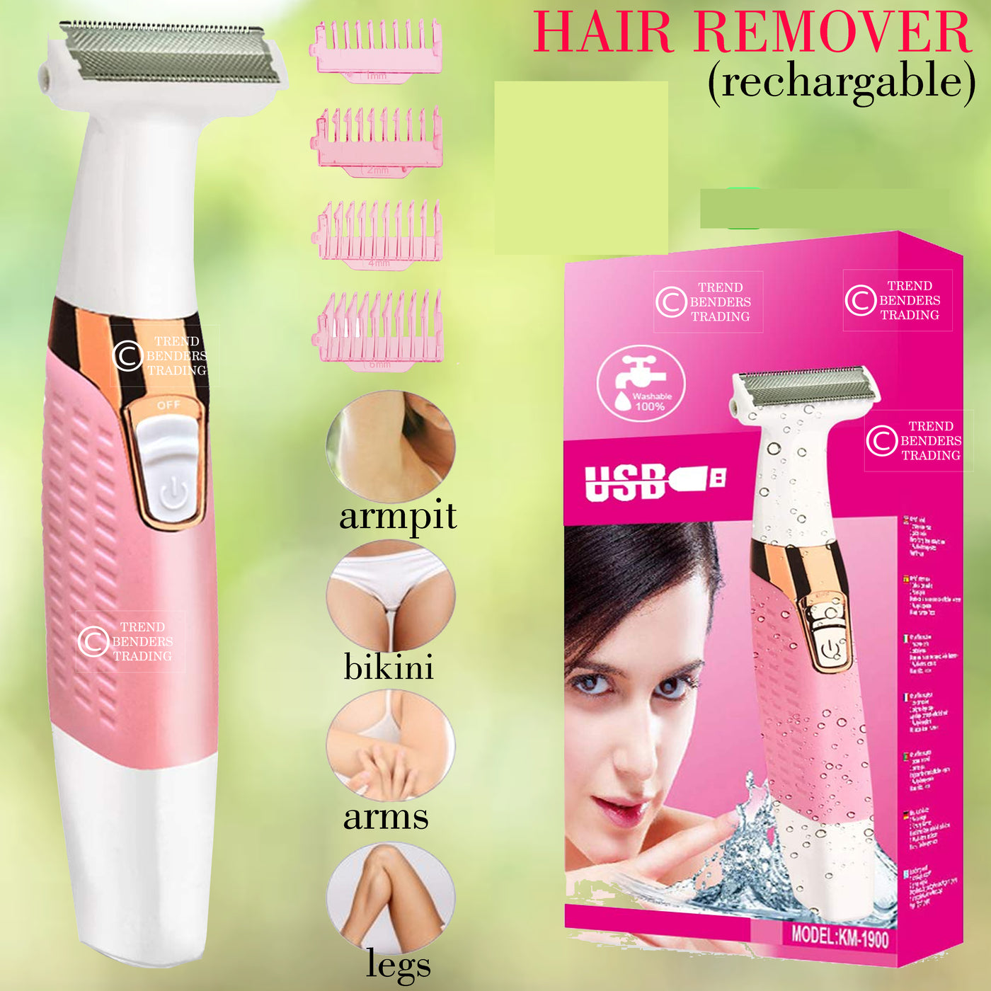 kemei hair remover rechargeable