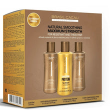 Load image into Gallery viewer, Cadiveu Brasil Cacau Hair Smoothing Protein Kit 3x110ml
